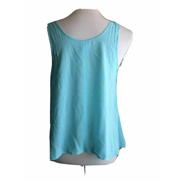 Free Press Womens Woven Teal Pinnapple Print Light wieght Tank Top Size M - Picture 4 of 8